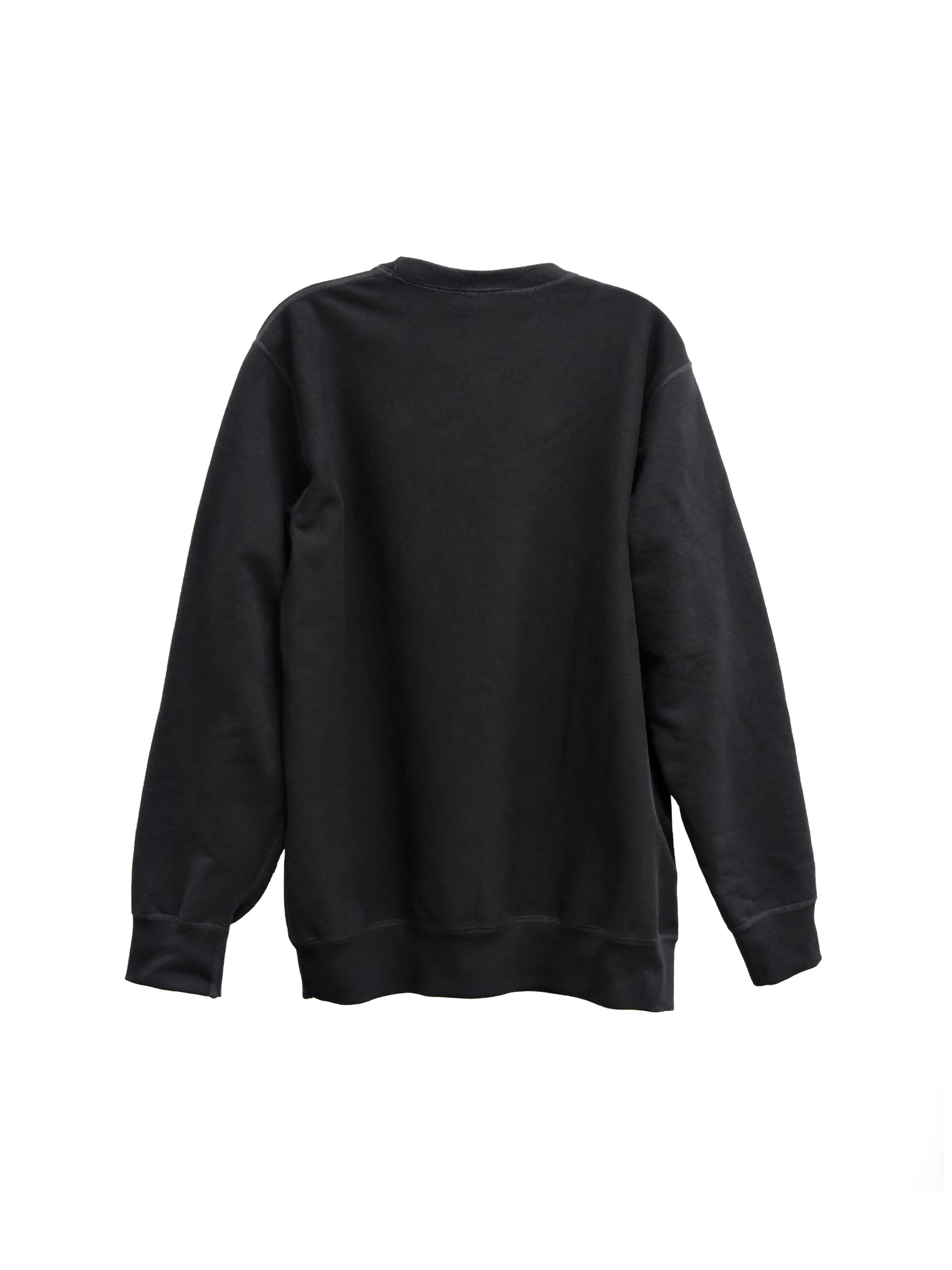 Back of Black Heavy Fleece Crewneck Sweatshirt