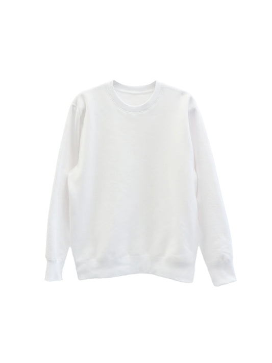 Main Crewneck Sweater - White Heavy Fleece