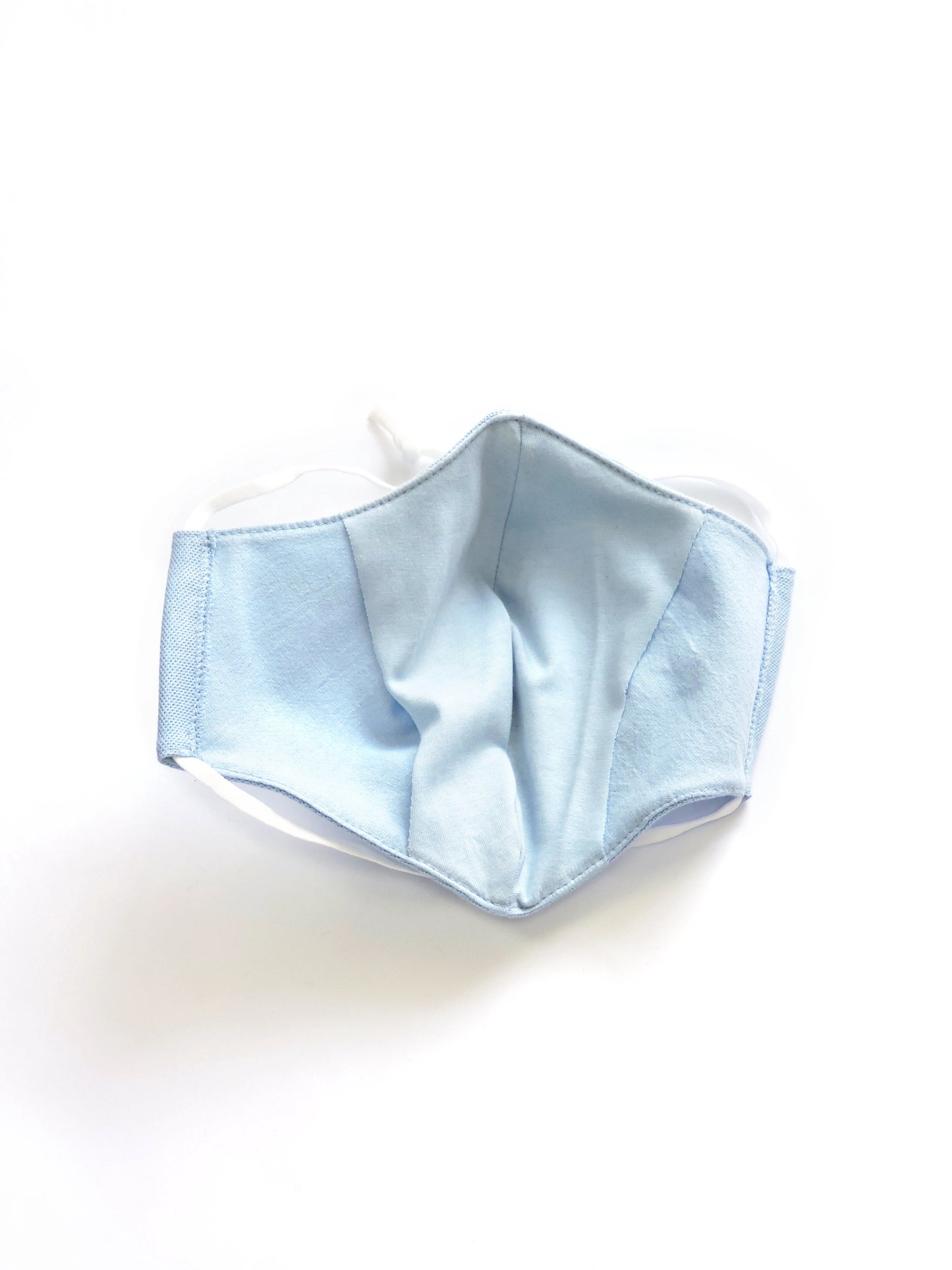 Interior of the mask with thick fabric and pouch