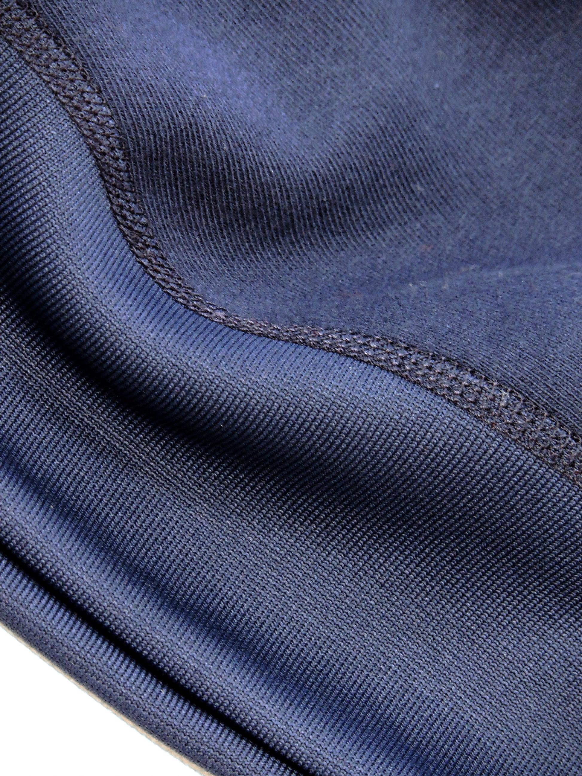 Close up of the knitted seam near waistband