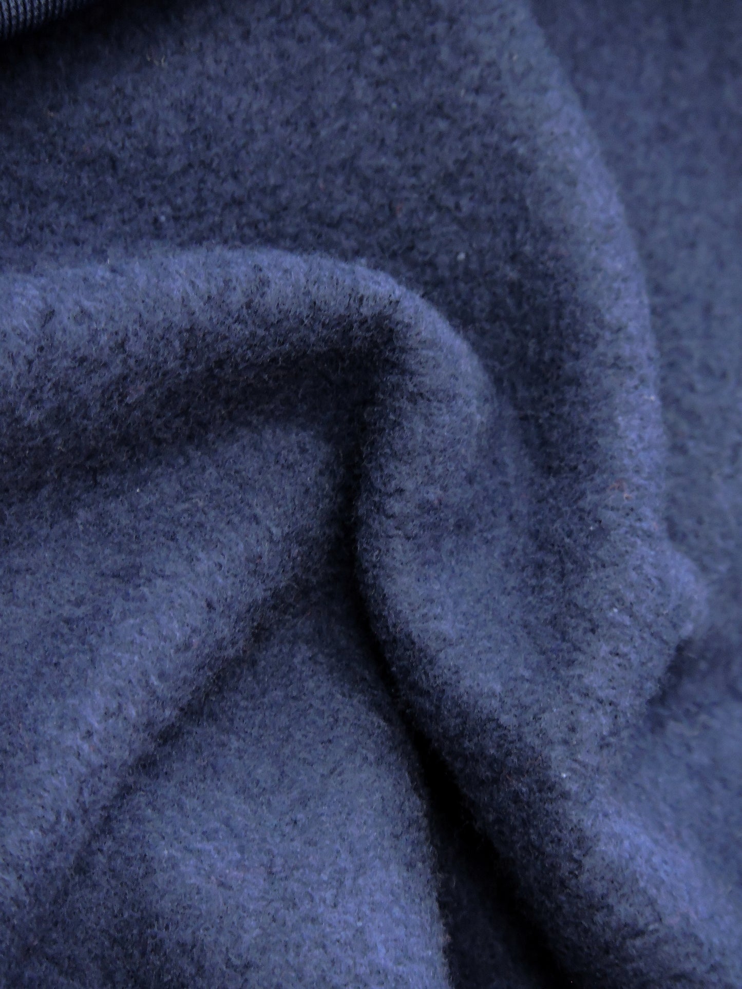 Close up of Navy Heavy Fleece