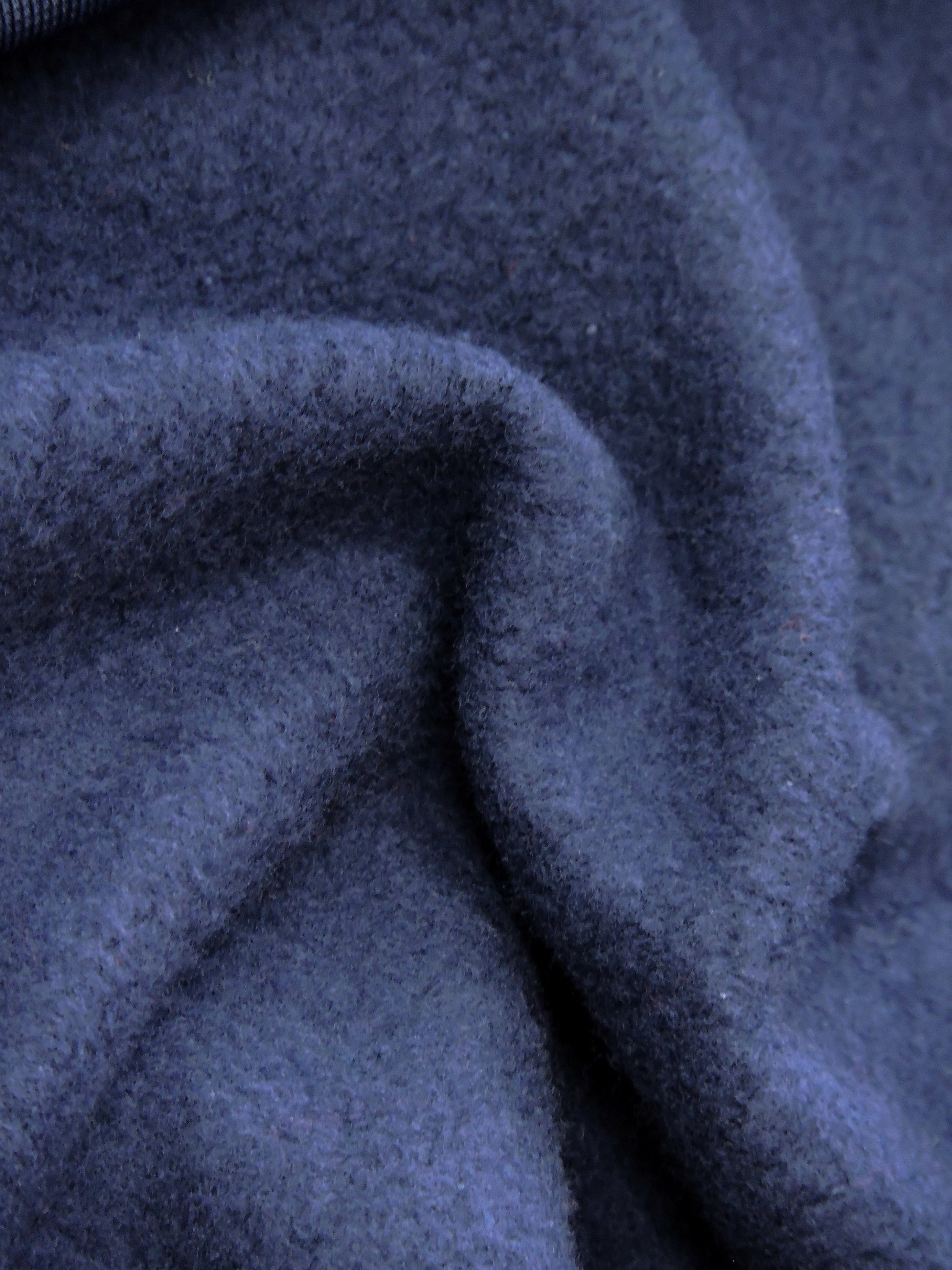 Close up of Navy Heavy Fleece