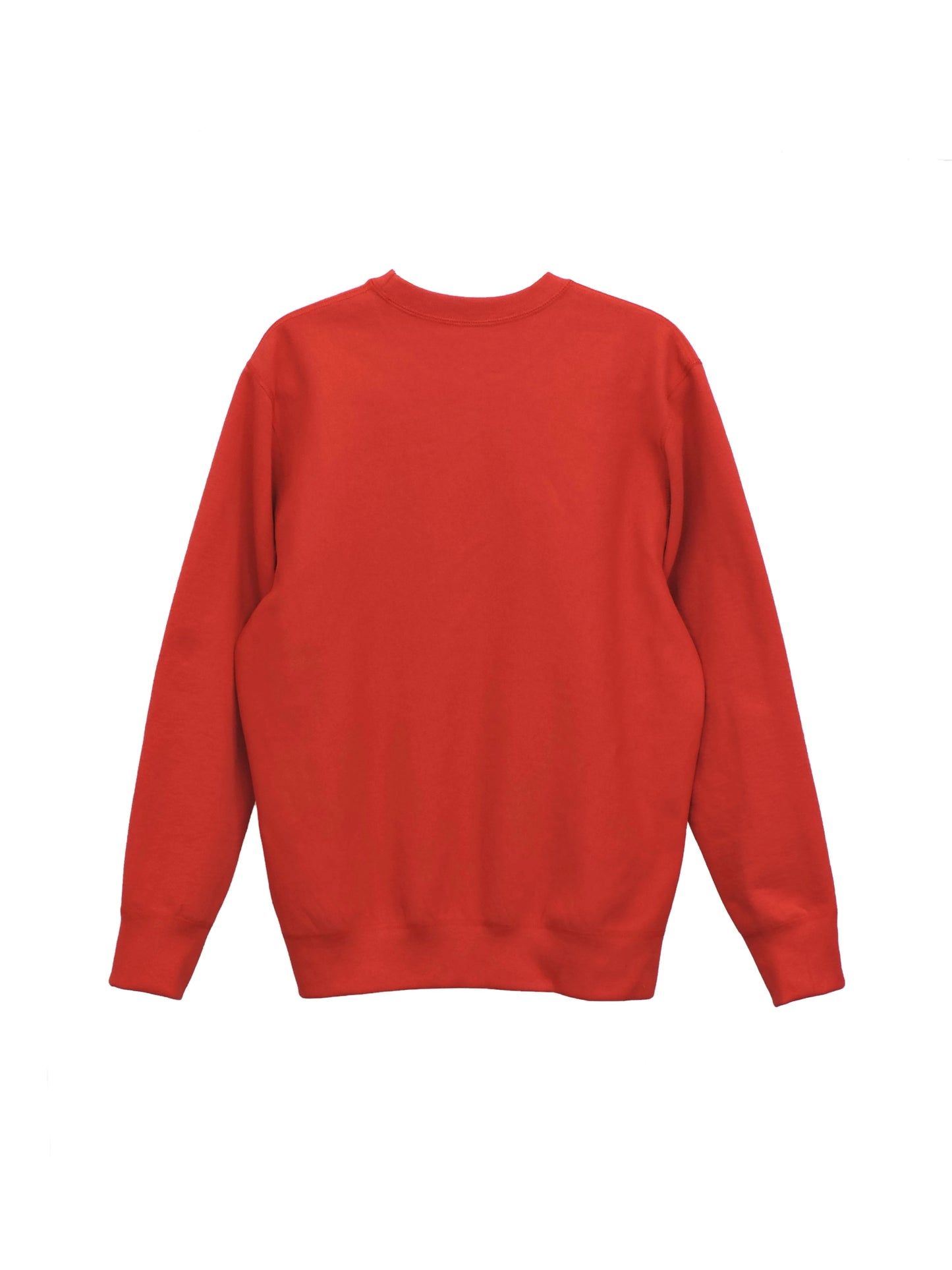 Back of Red Fleece Crewneck
