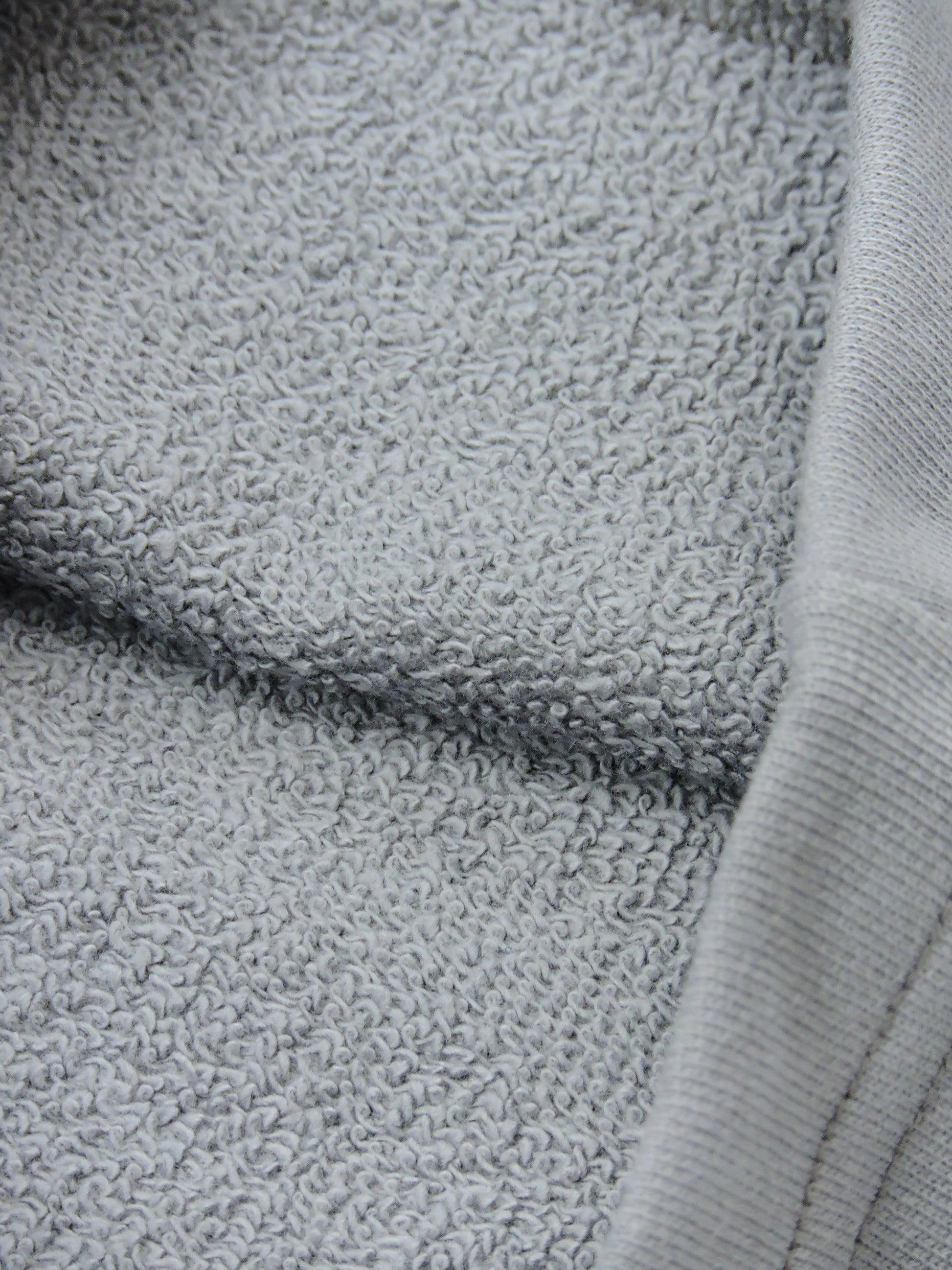 Close up of French Terry Fabric Along Interior of Sweatpants