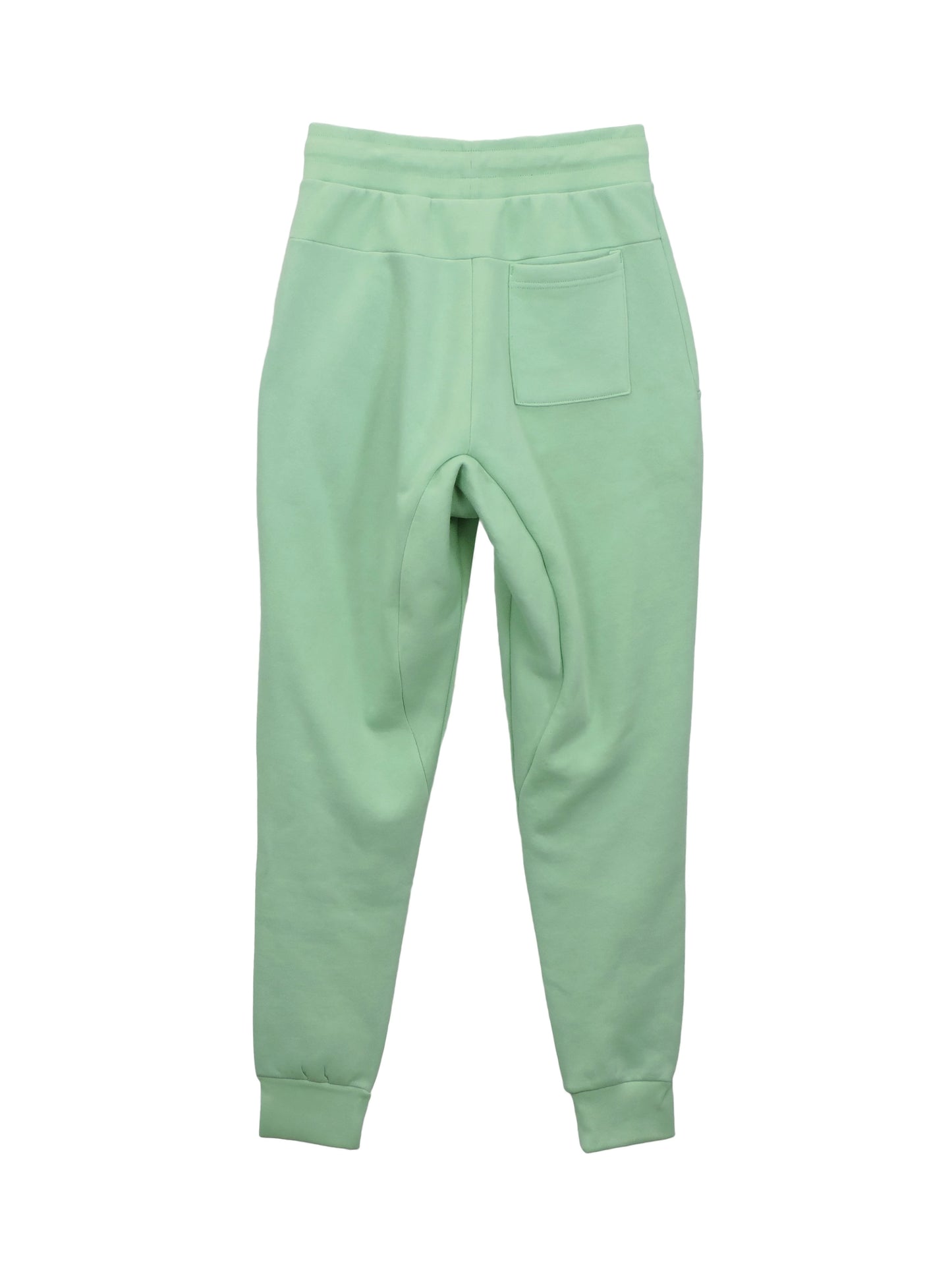 Back of Mint Green Fleece Pocket with Single Back Pocket and Fitted Cuffs