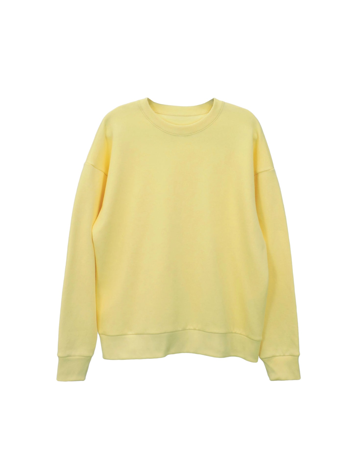 Front of Daffodil Yellow Fleece Crewneck