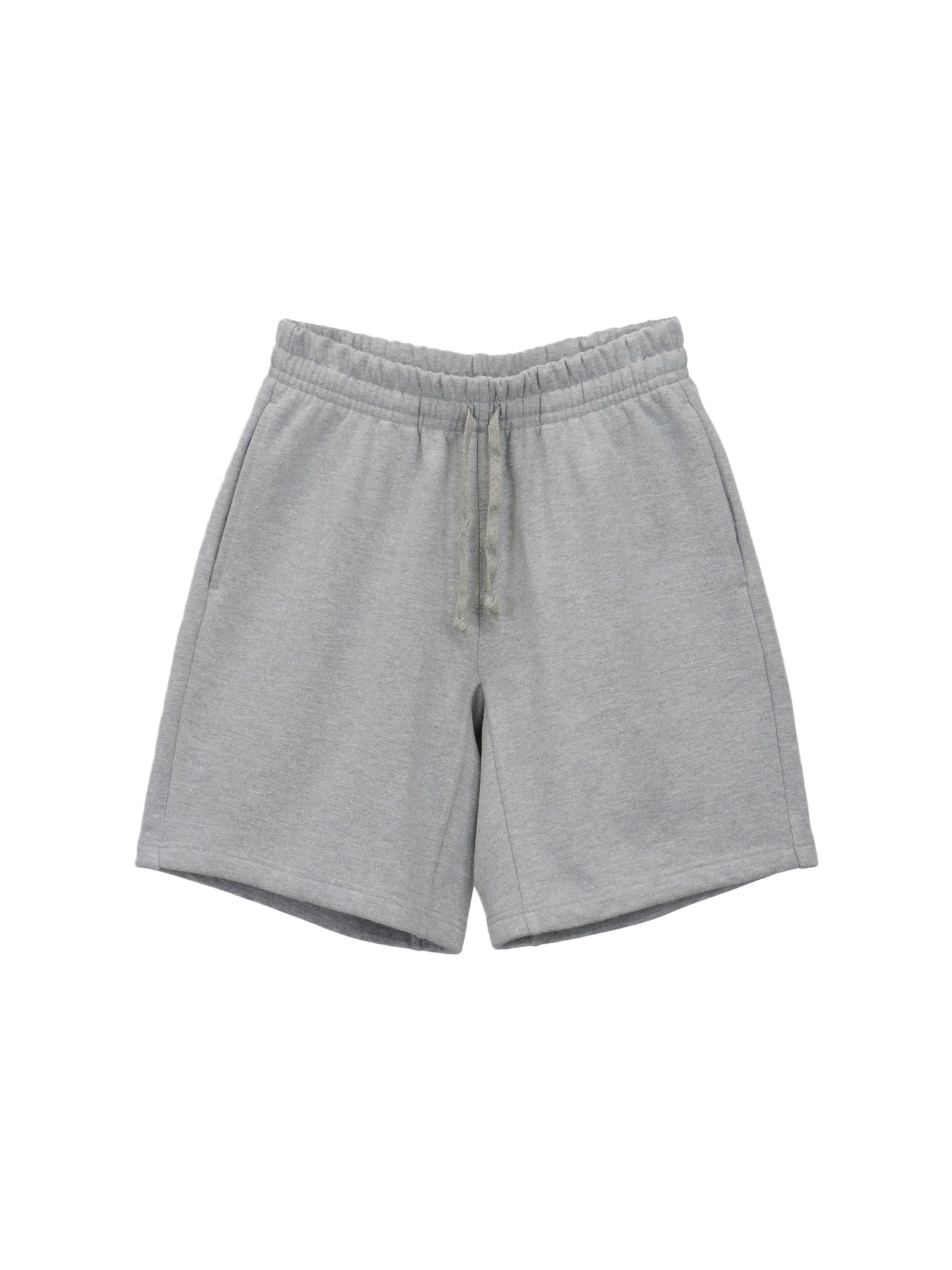 Heather Grey Fleece Street Shorts with short blended drawstrings