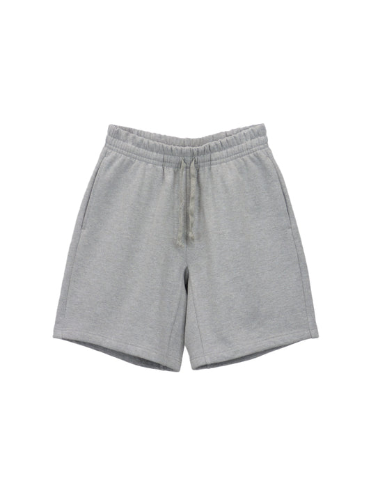 Heather Grey Fleece Street Shorts with short blended drawstrings