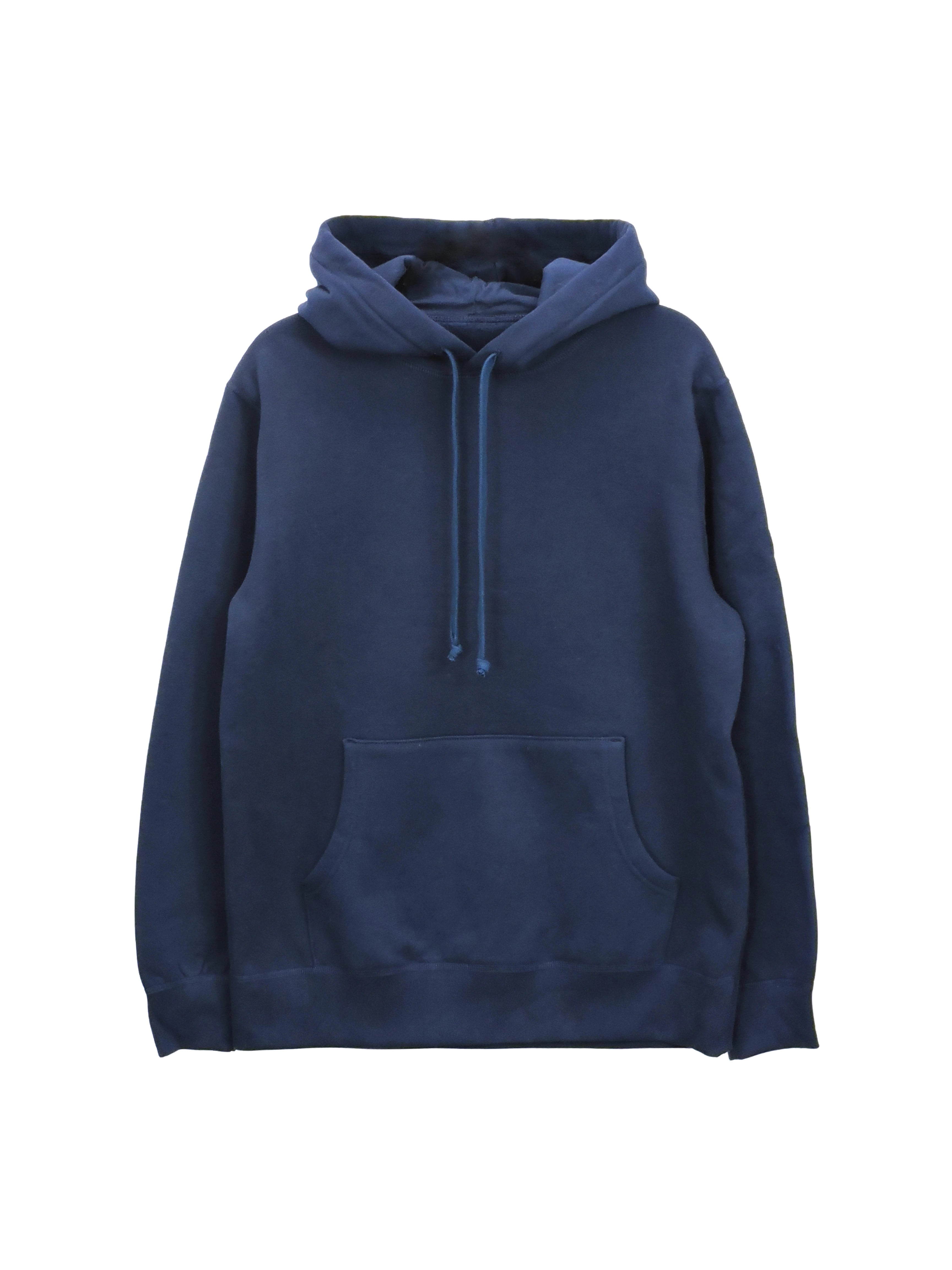 Navy Blank Pullover Hoodie Premium Heavy Fleece M