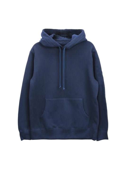 Navy Fleece Blank Hoodie with Kangaroo Pouch and Drawstrings