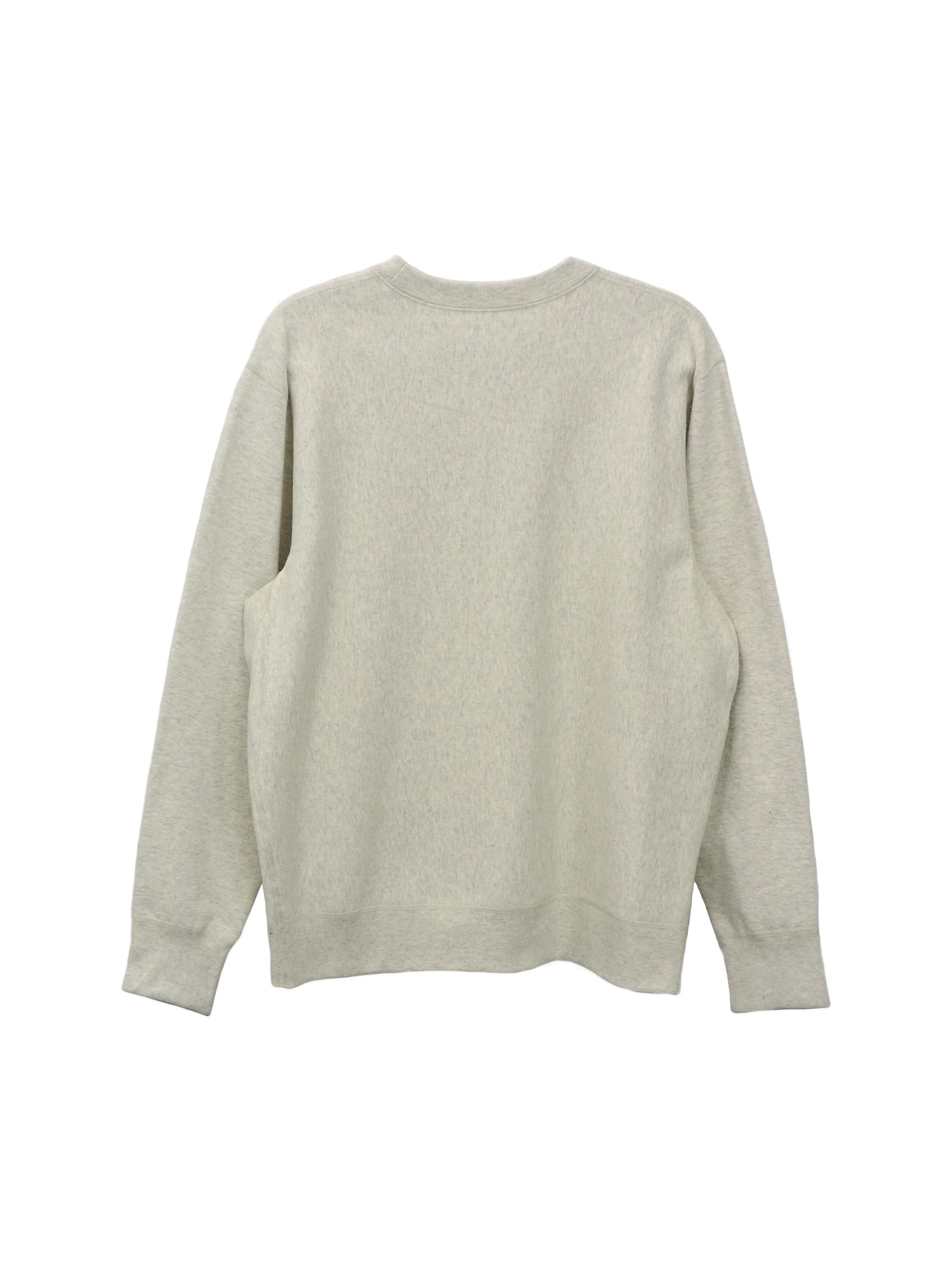 Back of Oatmeal Fleece Crewneck