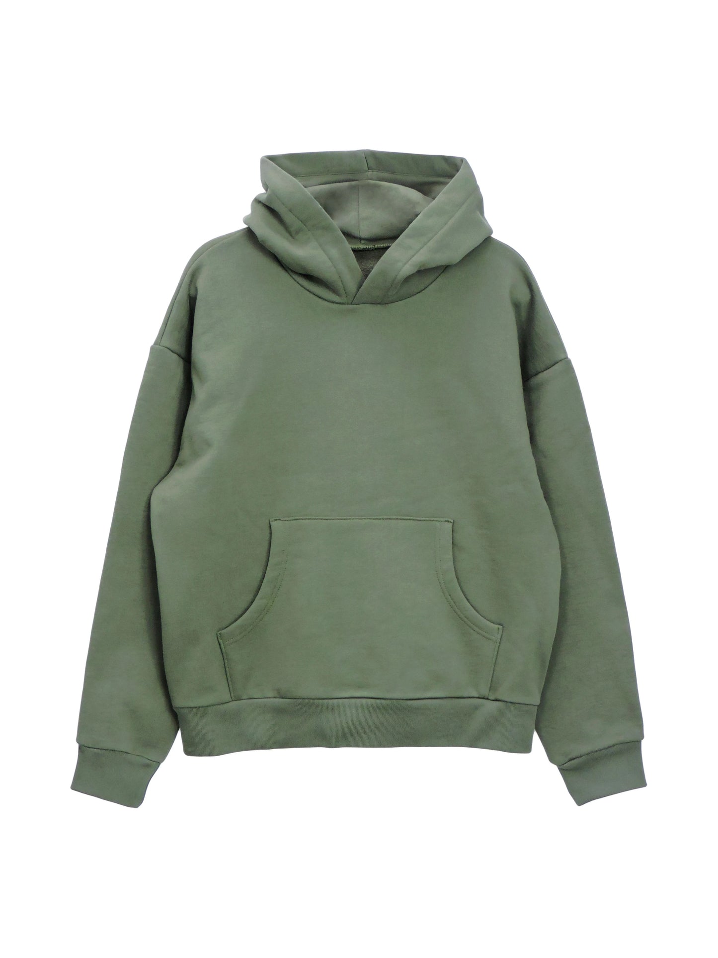 Heavy Olive Green Hoodie with Kangaroo Pouch
