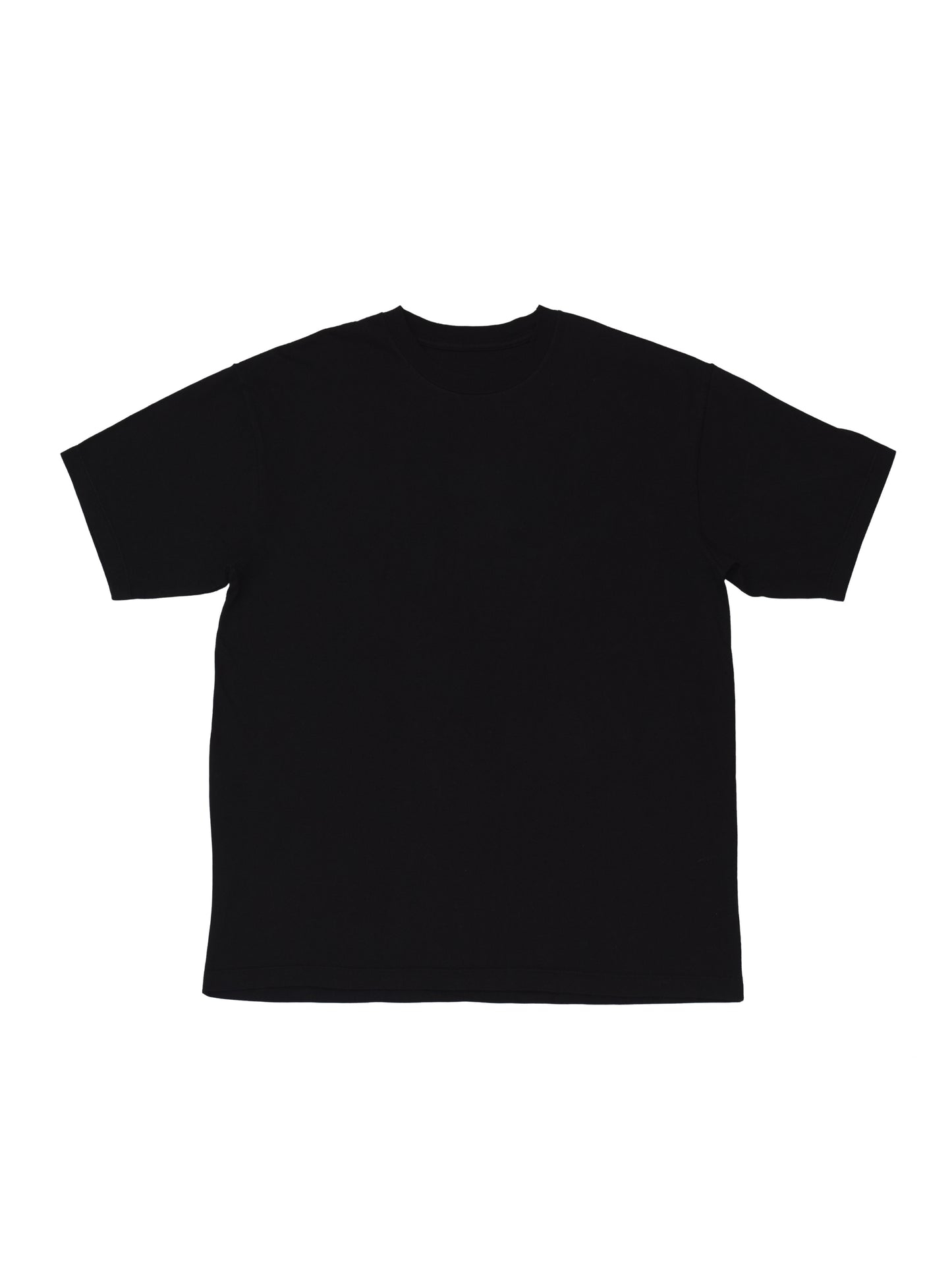 Drop Shoulder T-shirt - Black Midweight Cotton