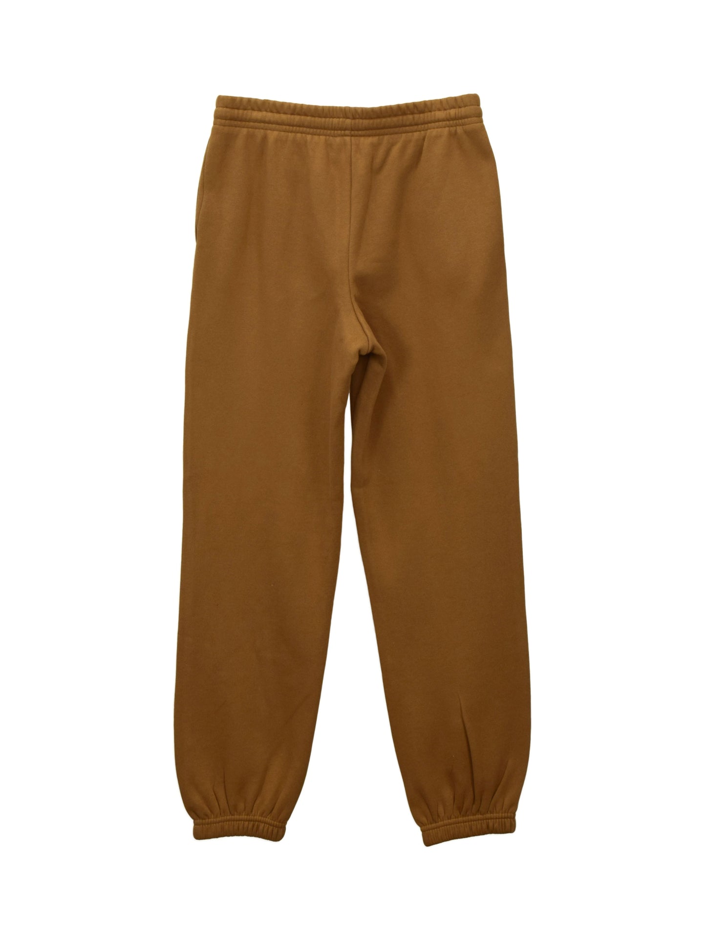 Back of groundhog brown sweatpants