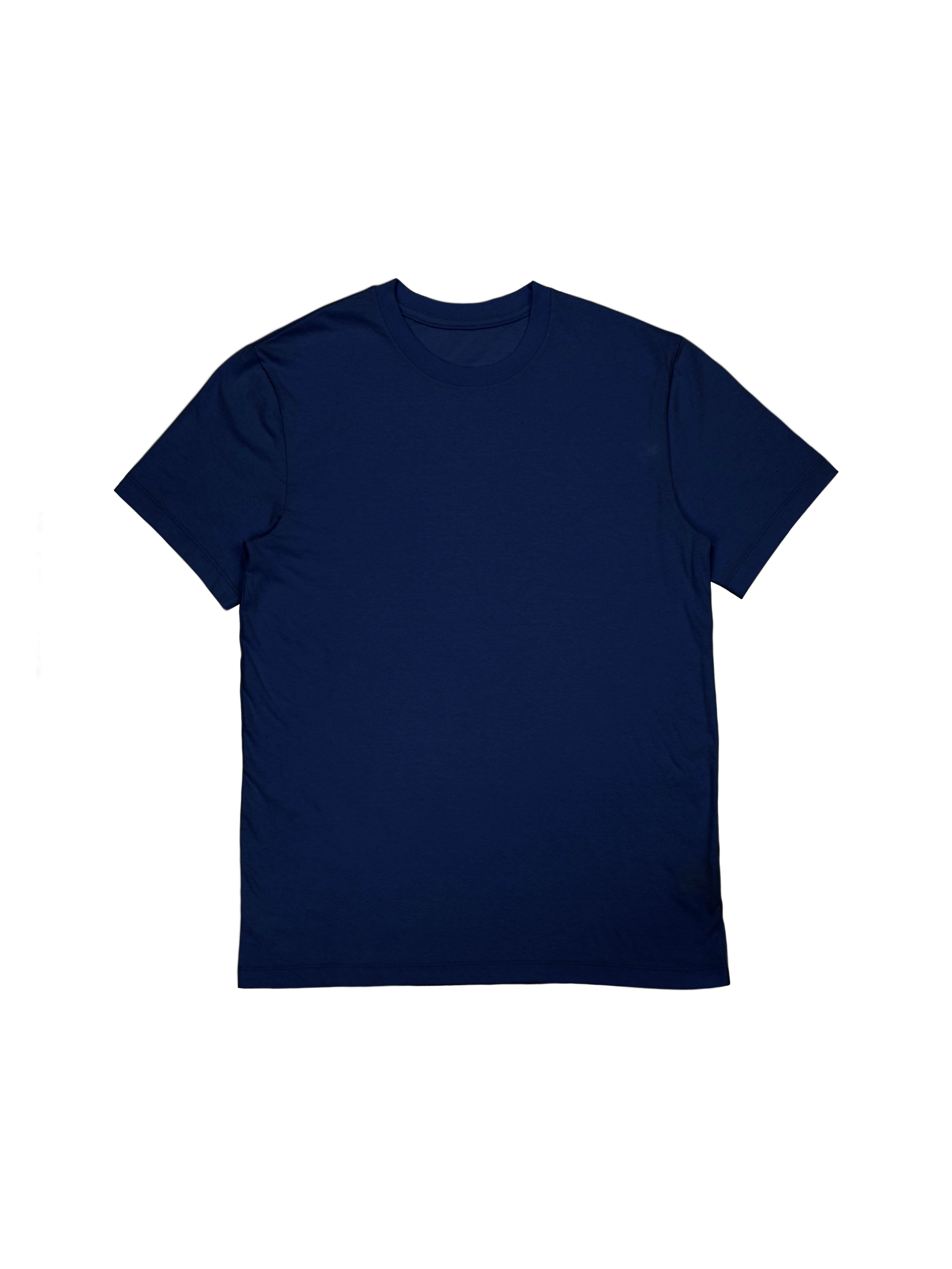 Men's Plain Navy Blue T-shirt Regular fit - THE JUNTO.IN