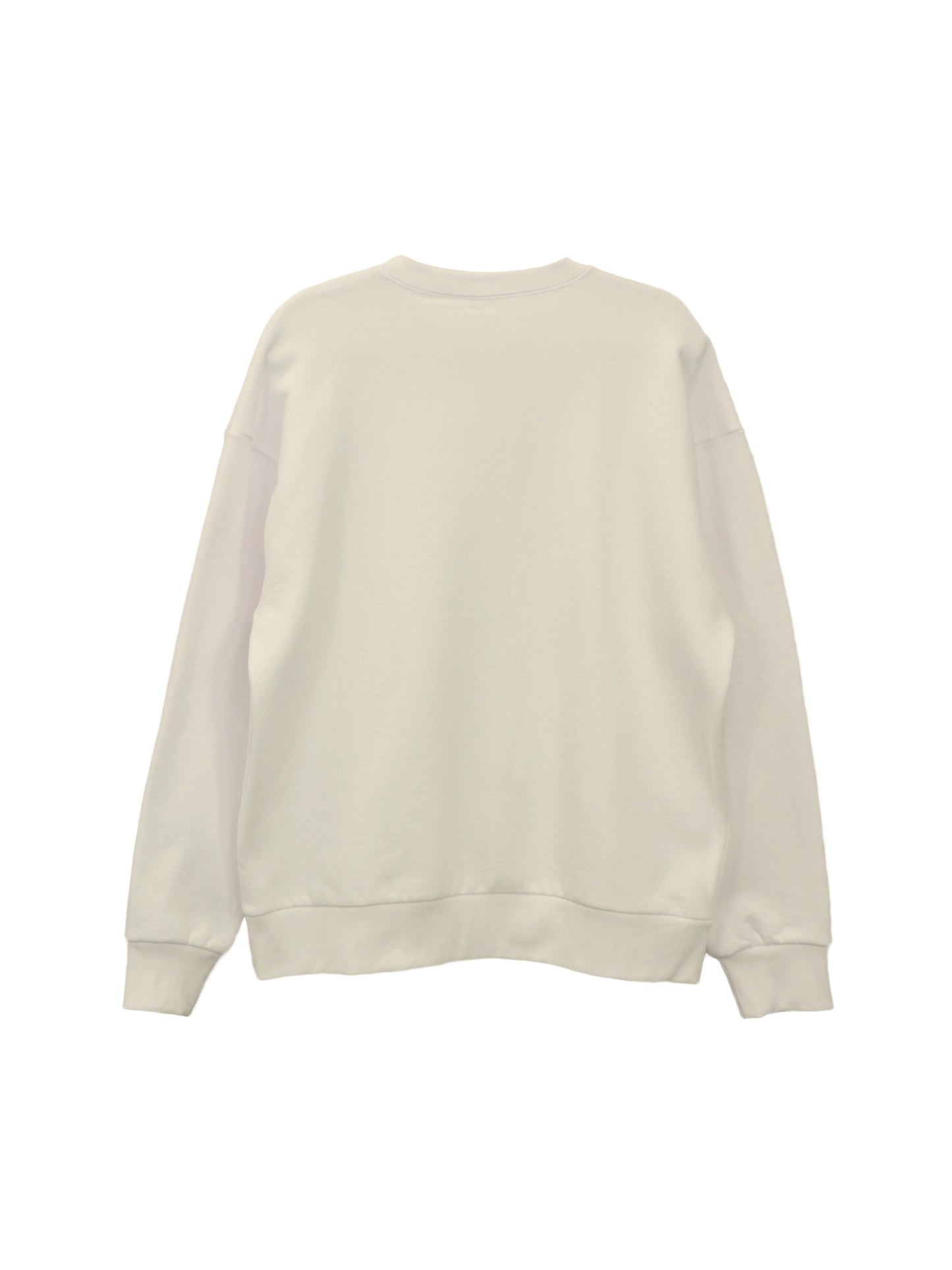Back of Natural Colored Fleece Crewneck