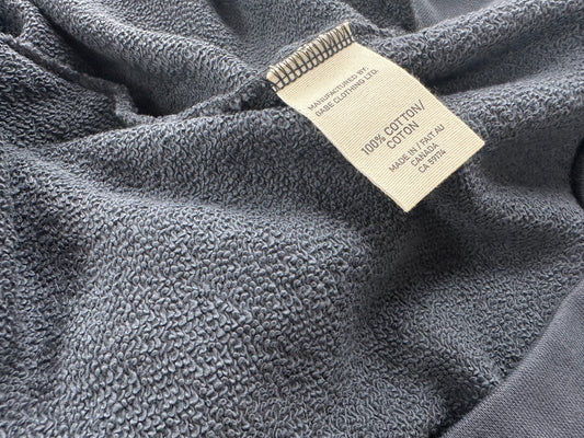 Close up of 100% french terry fabric clothing