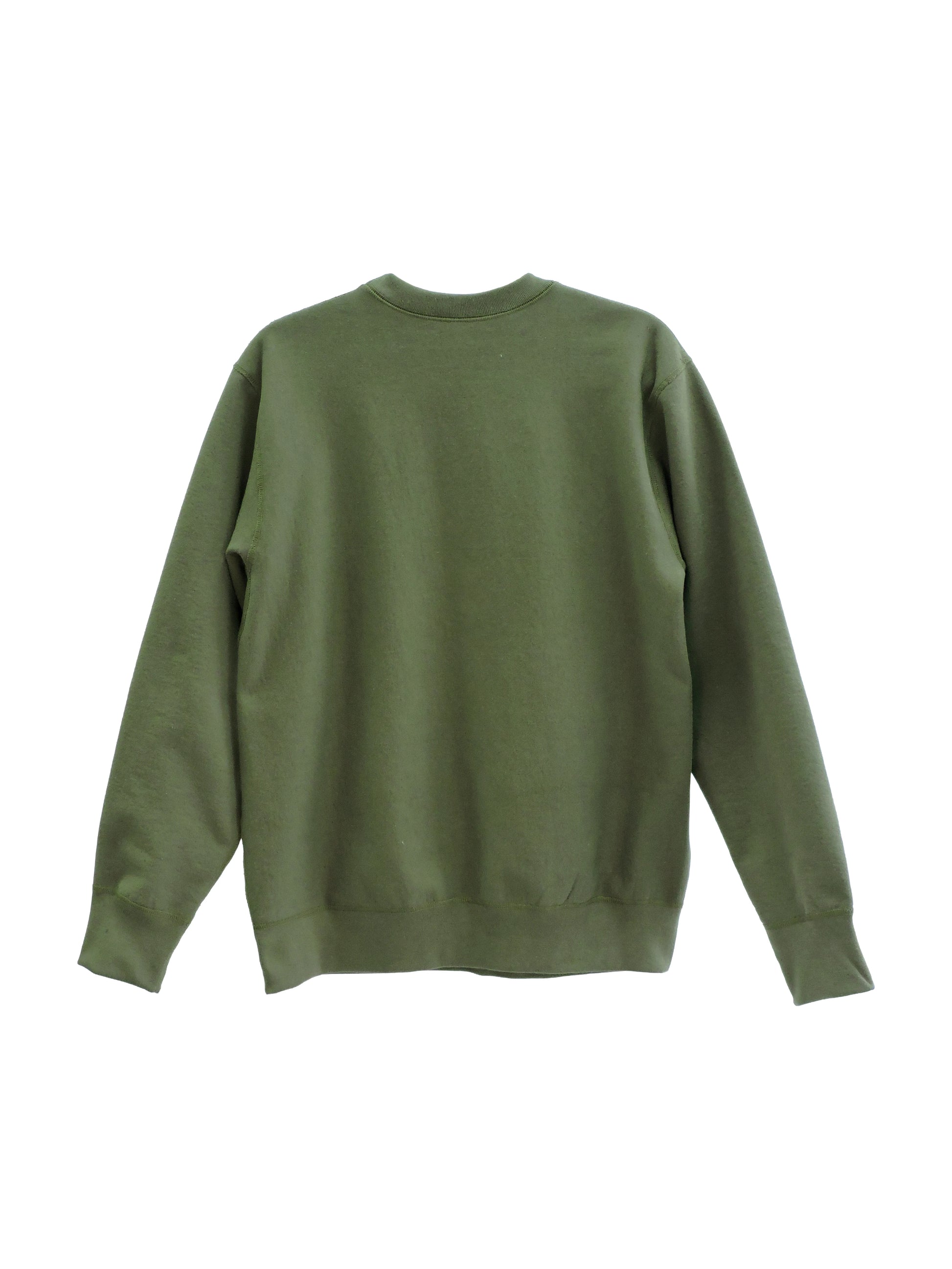Main Crewneck Sweater Olive Green Heavy Fleece