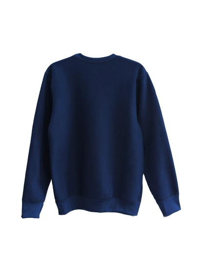 Navy Crewneck Sweater 450 GSM Organic Cotton Made in Canada