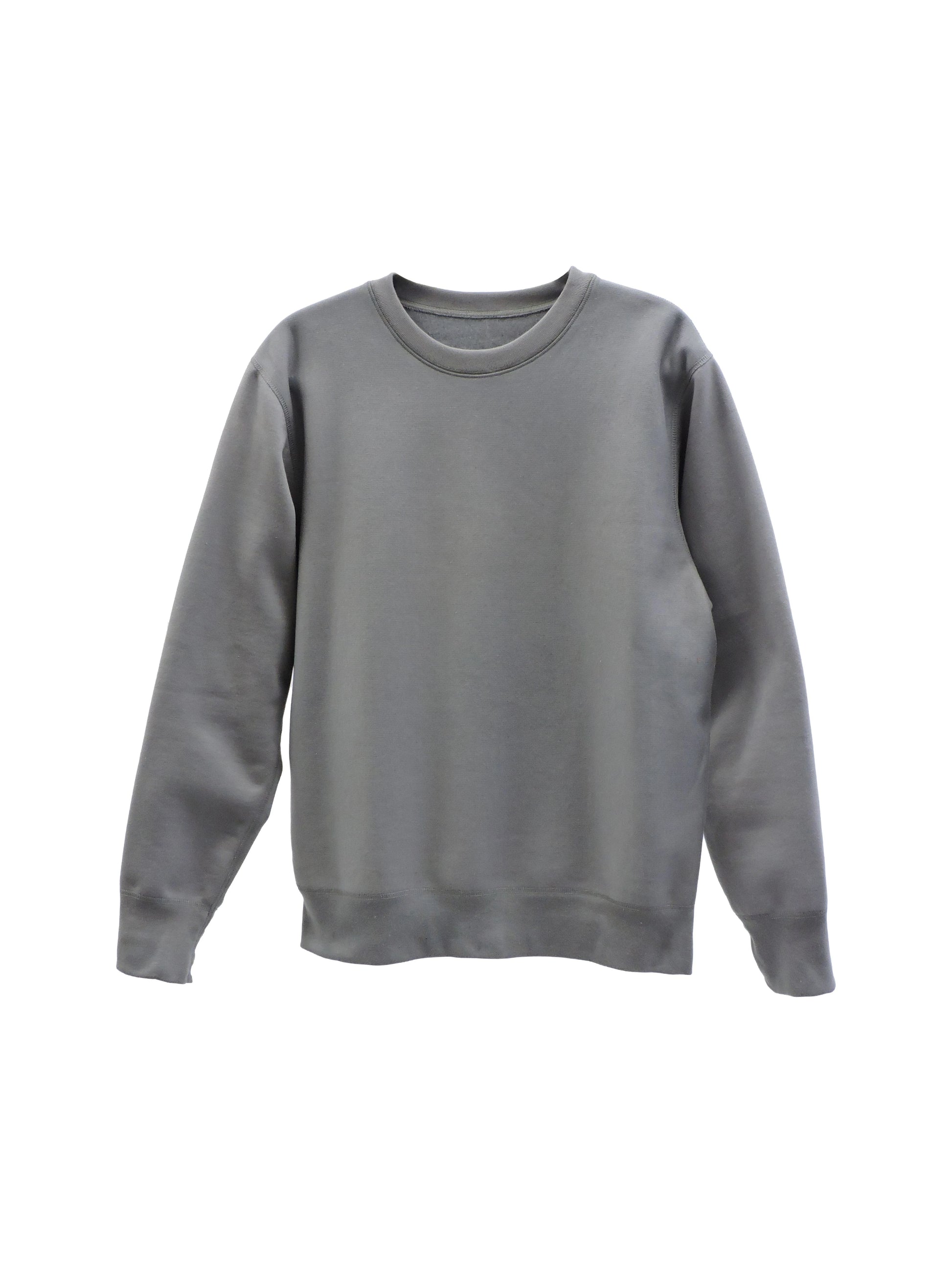 Steel Grey Fleece Crewneck Sweater