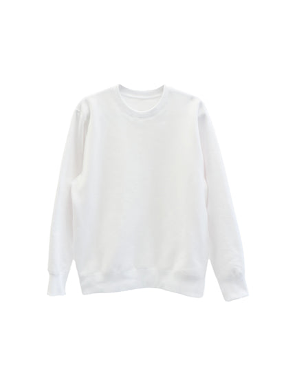 Essential White Crewneck Sweater 450 GSM Organic Cotton Made