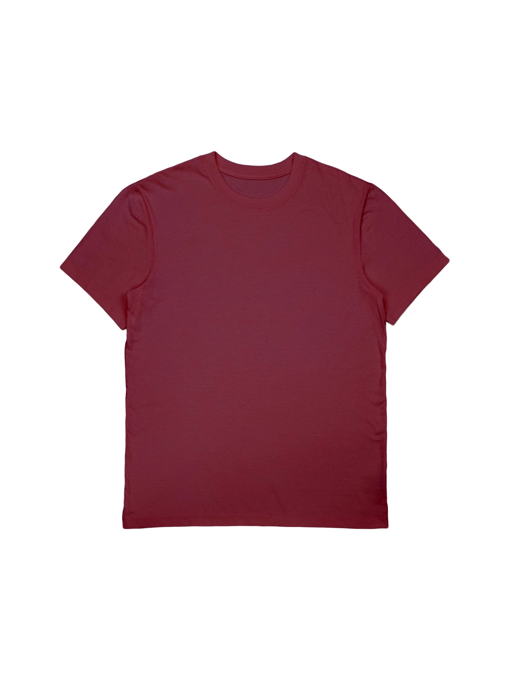 Burgundy T-Shirt in Trendy Boxy Fit.