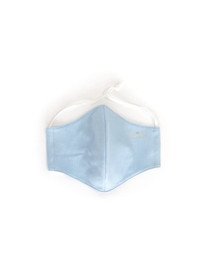 Blue Cotton Mask in Sky Blue with Small Gabe Logo