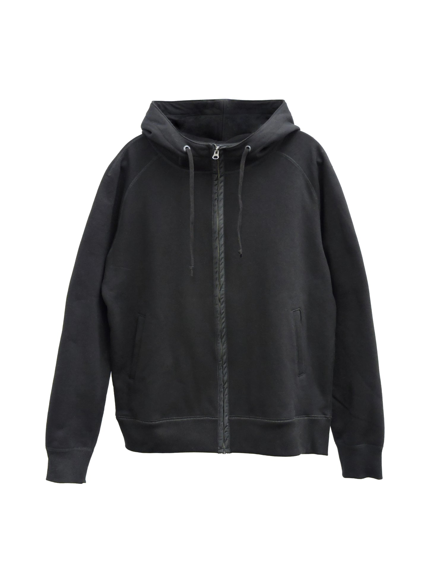 Fitted black zip up 2025 hoodie