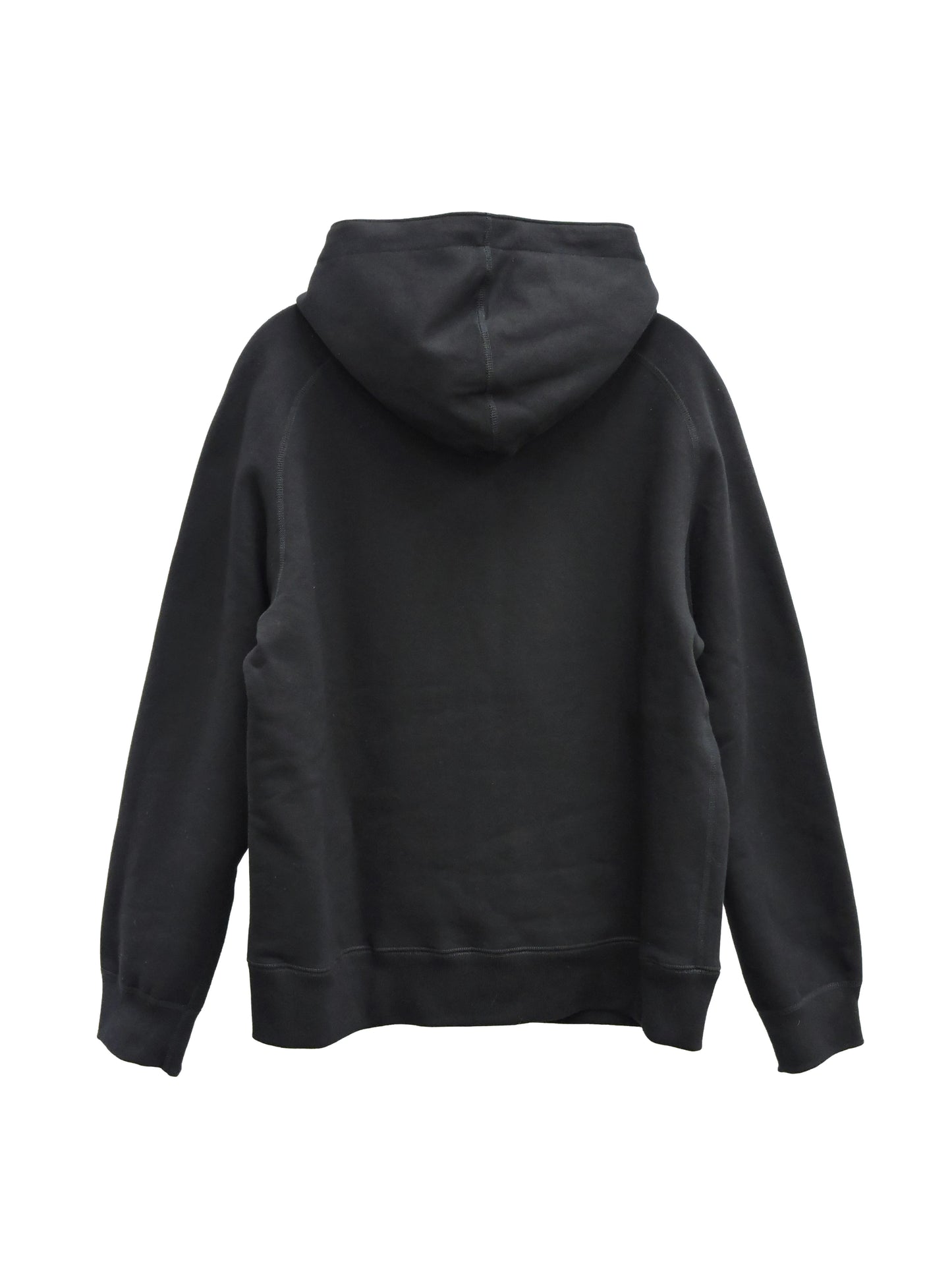 Taped Zip Up Hoodie Black Heavy Fleece