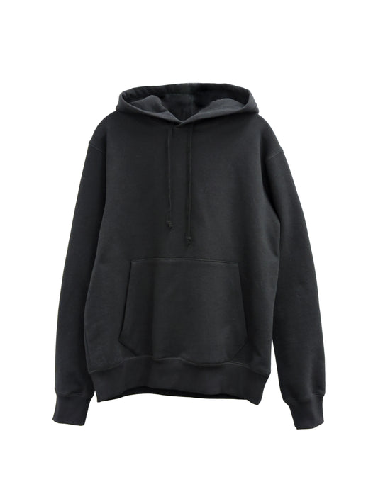 Black Hoodie with Long Drawstrings and Kangaroo Pouch