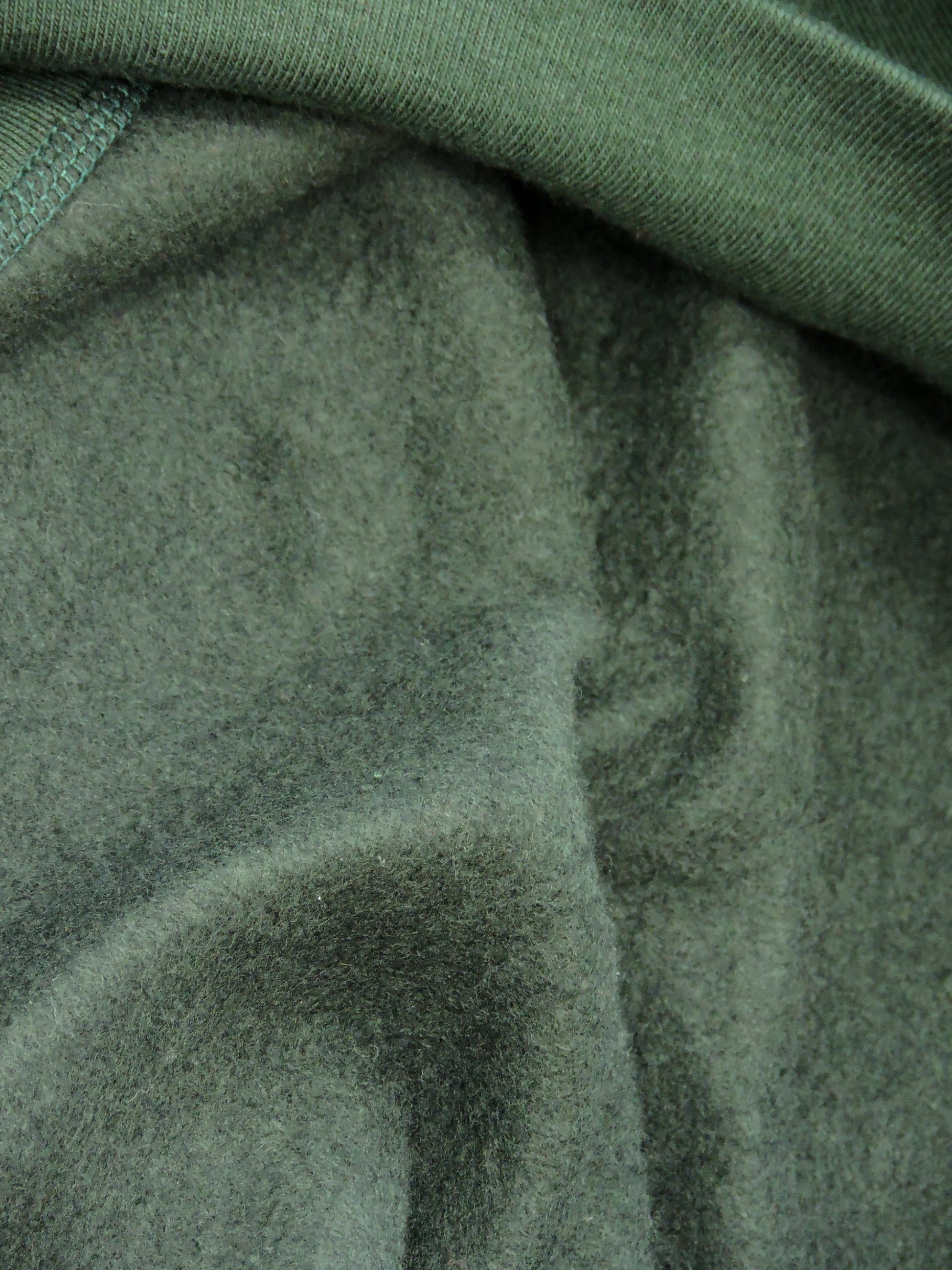 Close up of plushy fleece interior