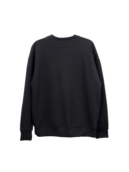 Park Crewneck Sweater Black Fleece Gabe Clothing