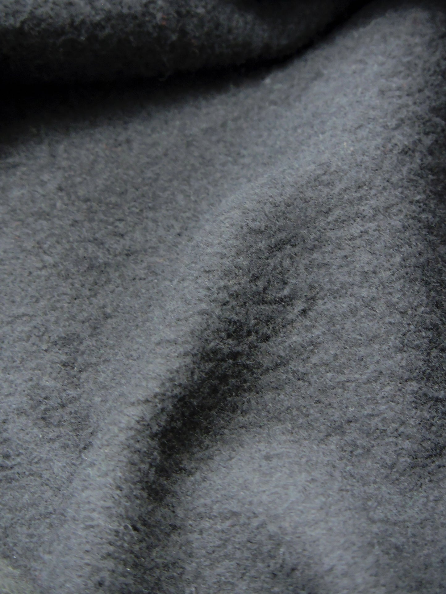 Extreme close up showing the microscopic fluff of fleece material.