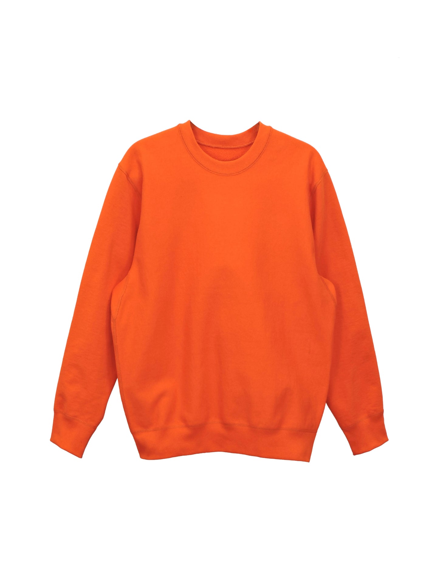 Orange Crewneck Sweater with Wide, Loose Fit