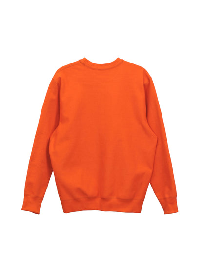 Back of Orange Crewneck Sweater