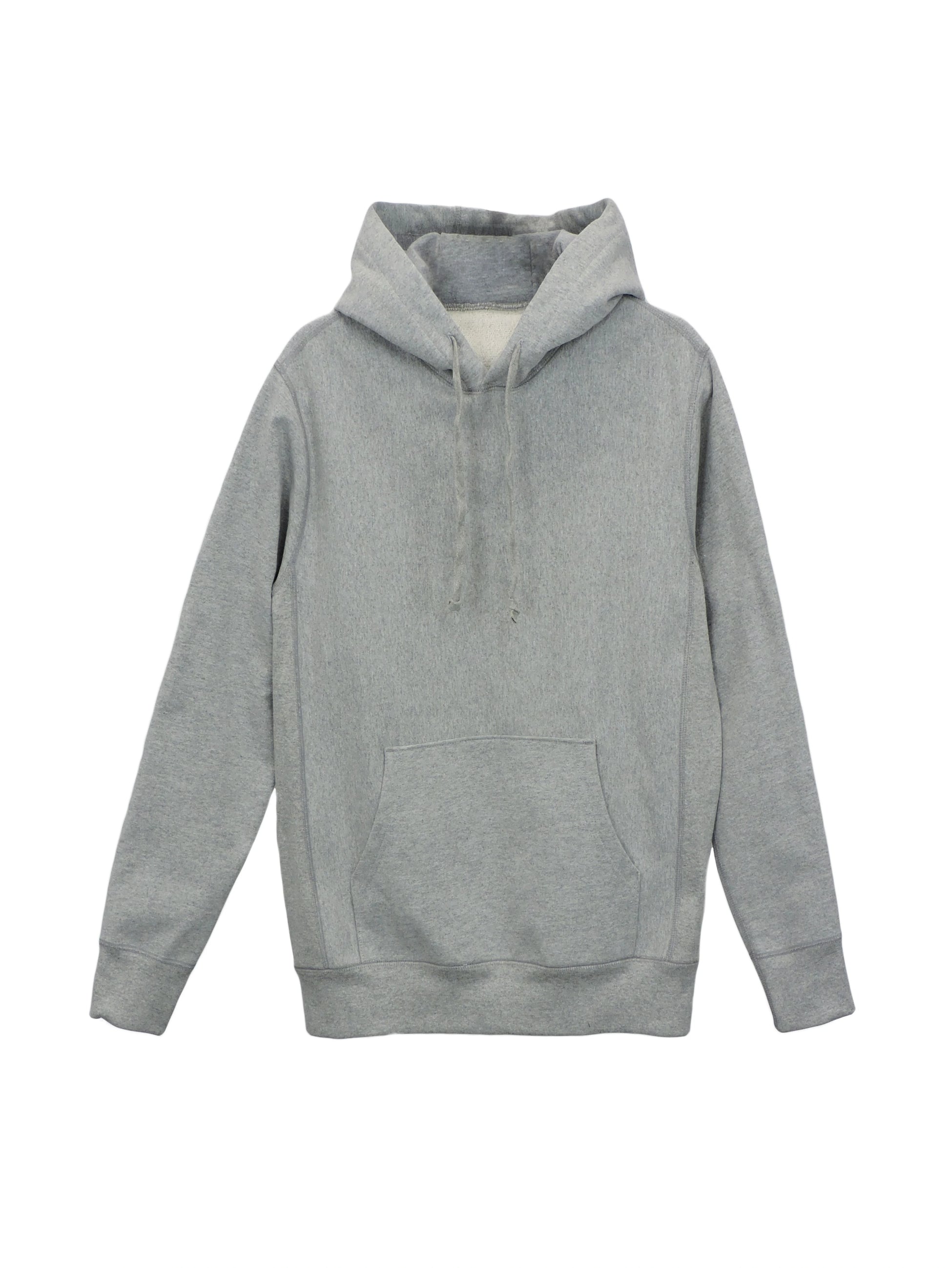 Heather Grey French Terry Hoodie with Long Drawstrings and Kangeroo Pouch