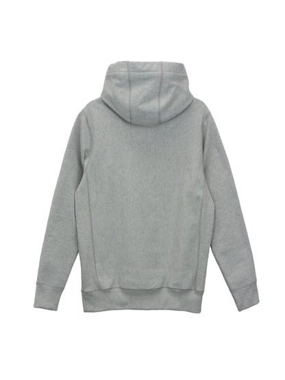 Back of Heather Grey French Terry Hoodie