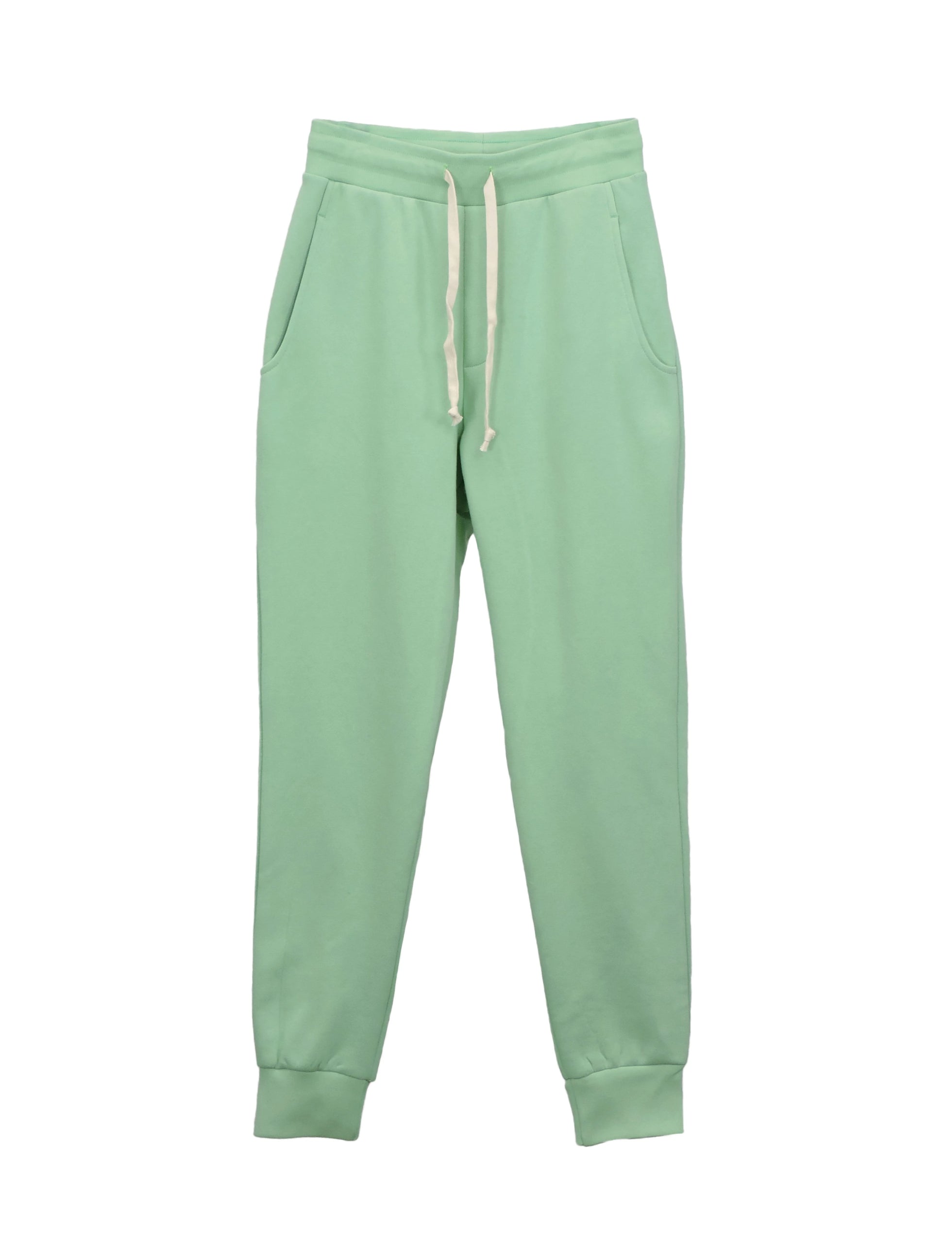Green and white joggers sale