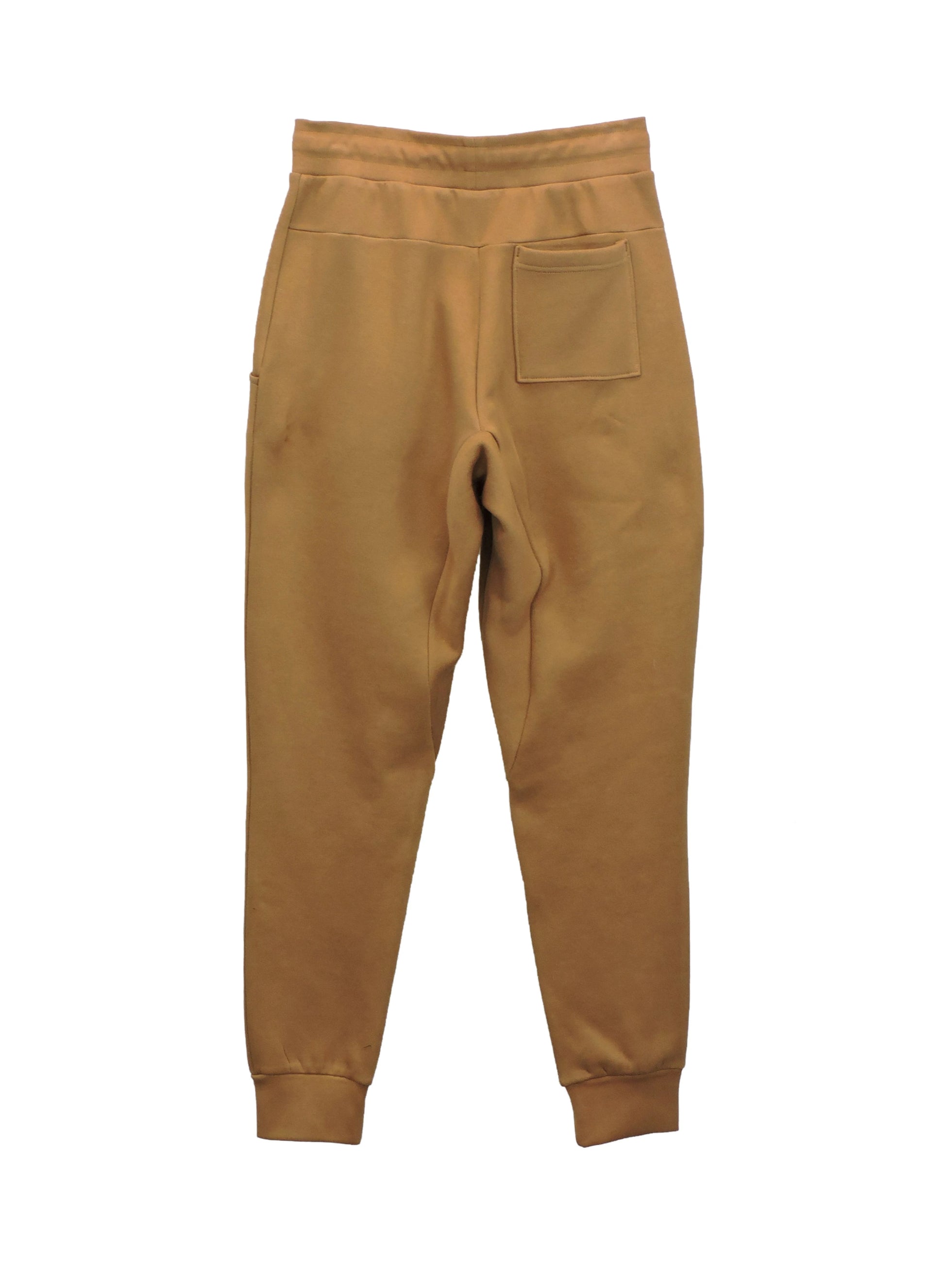 Back of Jogger showing two side pockets and one rear pocket. Fitted Ankle cuffs.