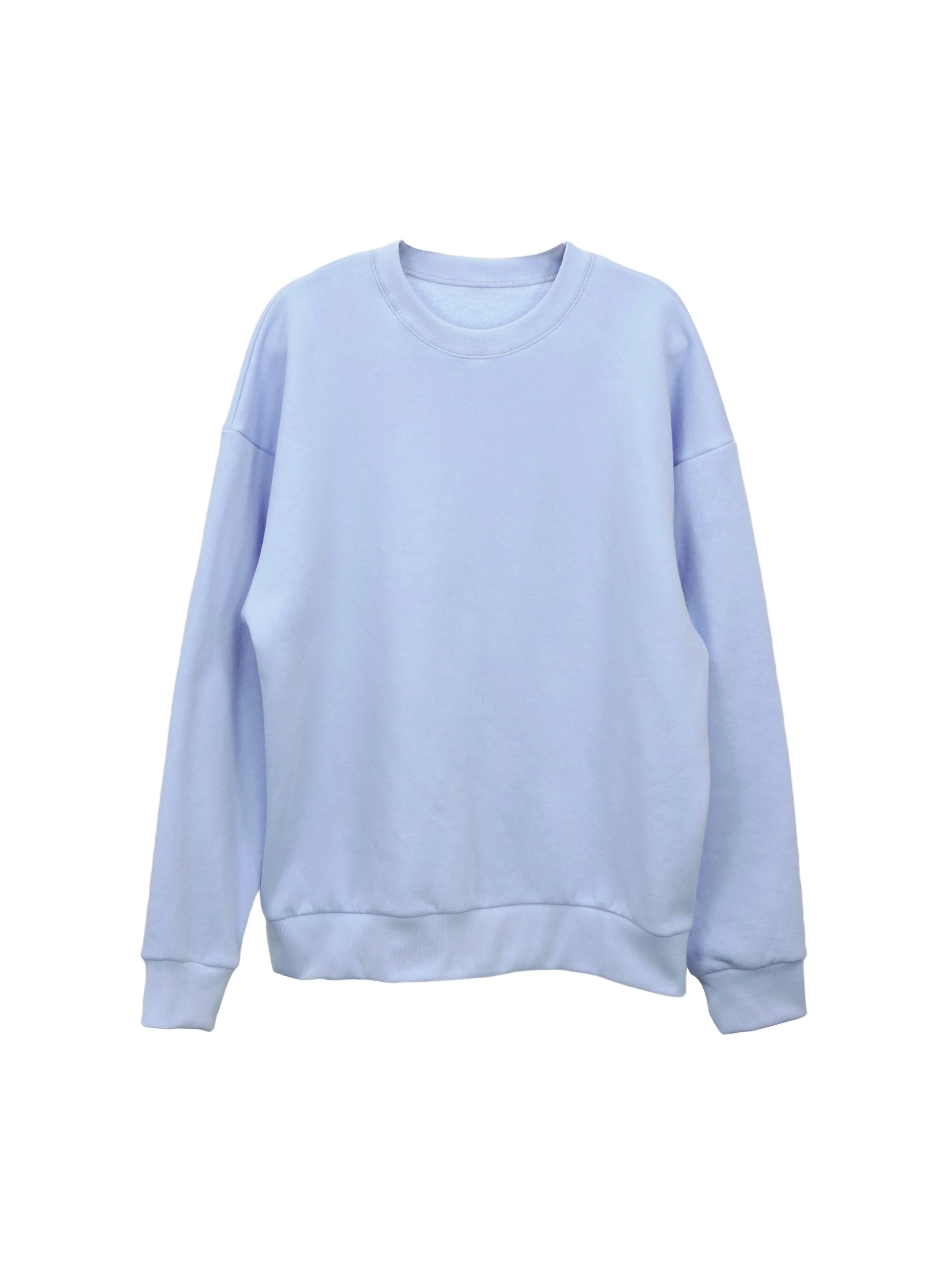 Cotton Crewneck in Airy Blue Colour