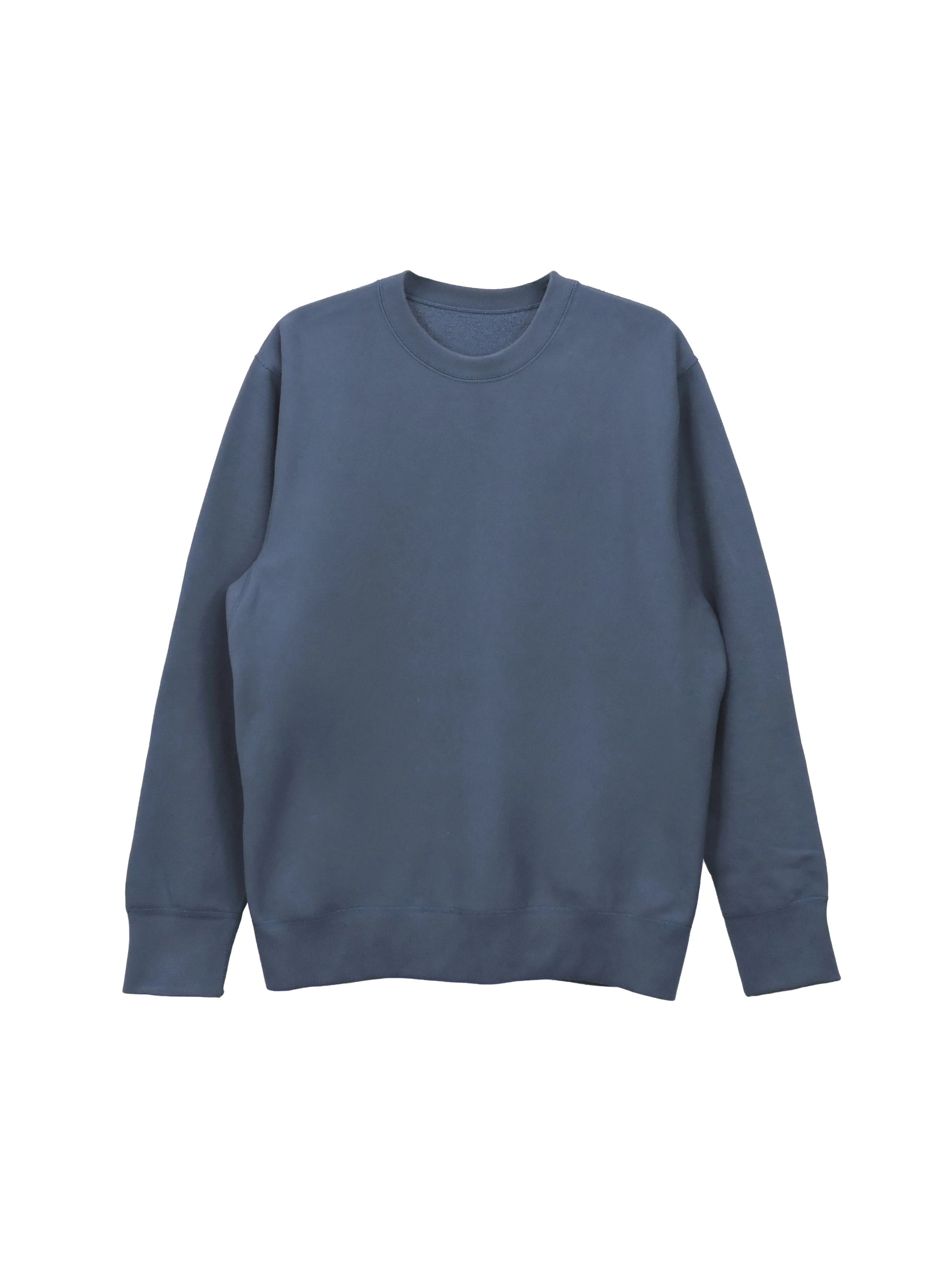 Sailor Blue Fleece Crewneck with Fitted Ankle Cuffs