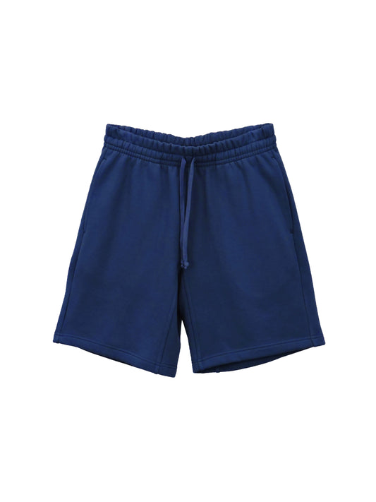 Navy Fleece Street Shorts with Drawstrings