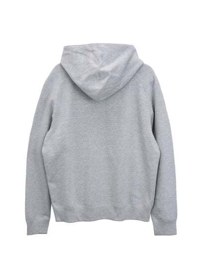 Back of Fleece Hoodie Showing Dense Fabric and Wide Fit