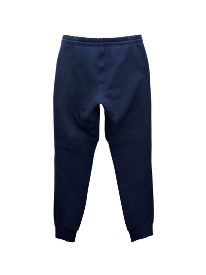Back of Navy Fleece Jogger, showing fitted ankle cuffs