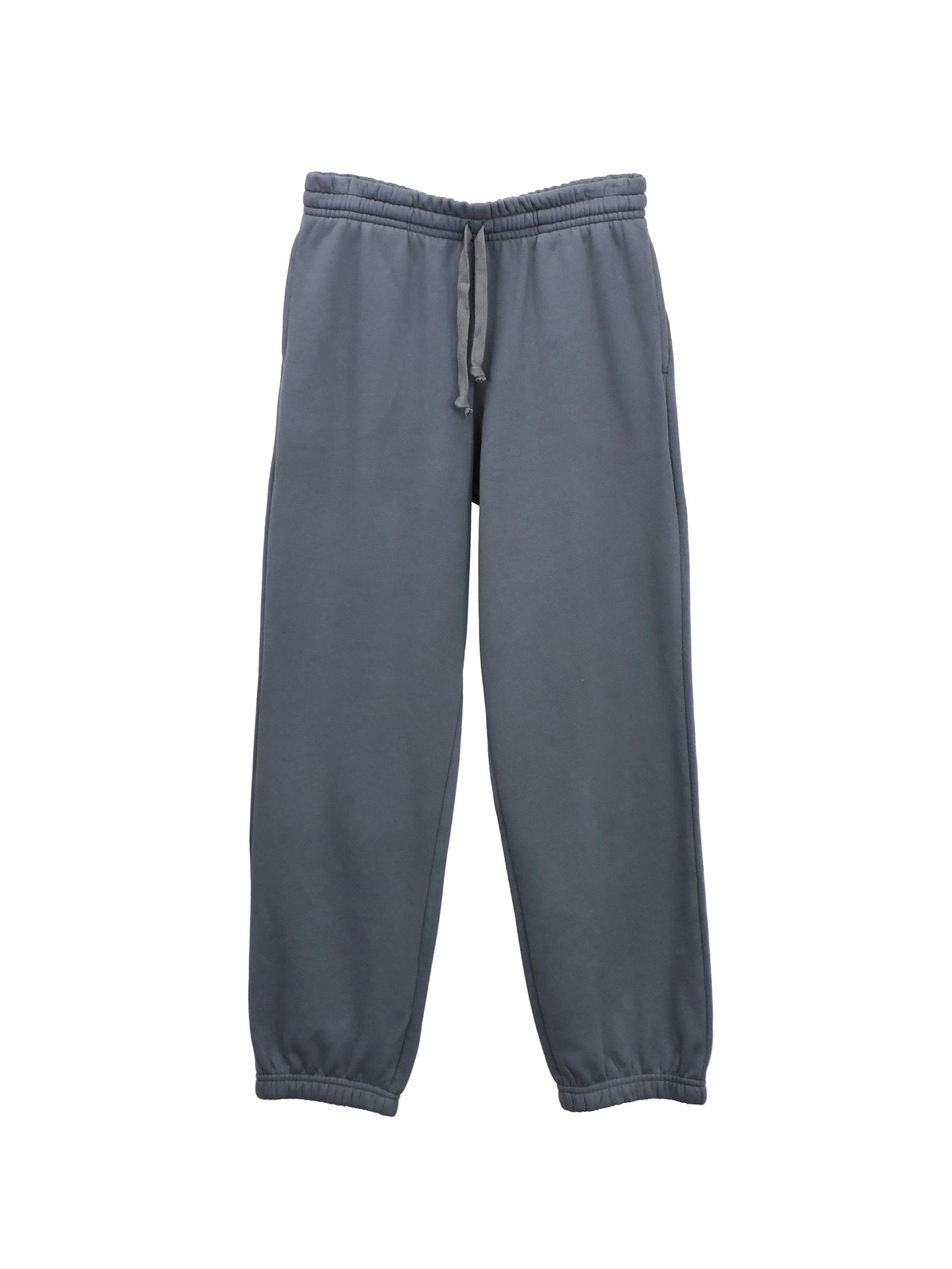 Front of French Terry Terry Sweatpants featuring drawstrings and flexible ankle cuffs