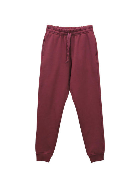 Fleece Crewneck Jogger with Drawstrings and fitted ankles.