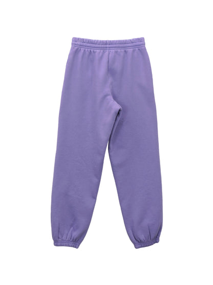 Back of Purple Fleece Sweatpants