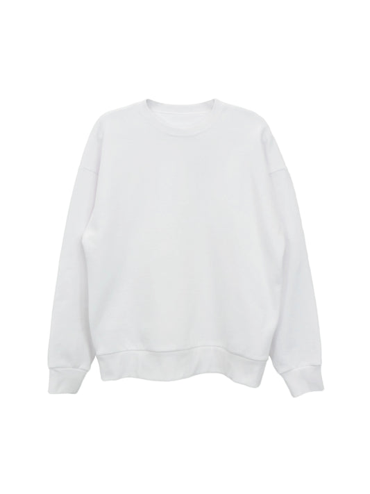 Park Crewneck Sweater - White Heavy Fleece