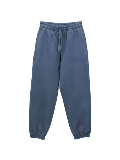 Sailor Blue Sweatpants with Drawstrings and Elastic Ankle Cuffs
