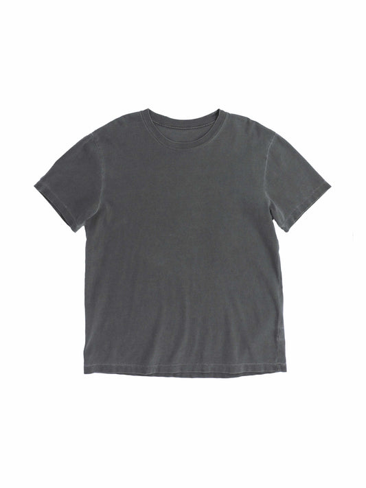 Boxy T-shirt - Asphalt Midweight Cotton (Pigment Dye)